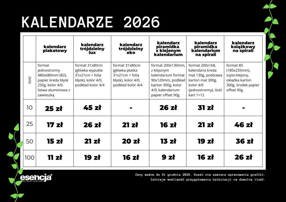 Kalendarze na 2026 rok